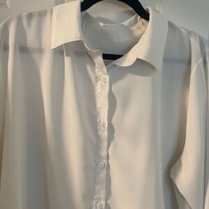 Sheer White button down Shirt